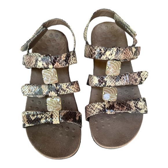 Vionic Amber Sandal Orthaheel Supportive Technology in Crocodile Skin LK NEW 8.5 - Picture 1 of 15